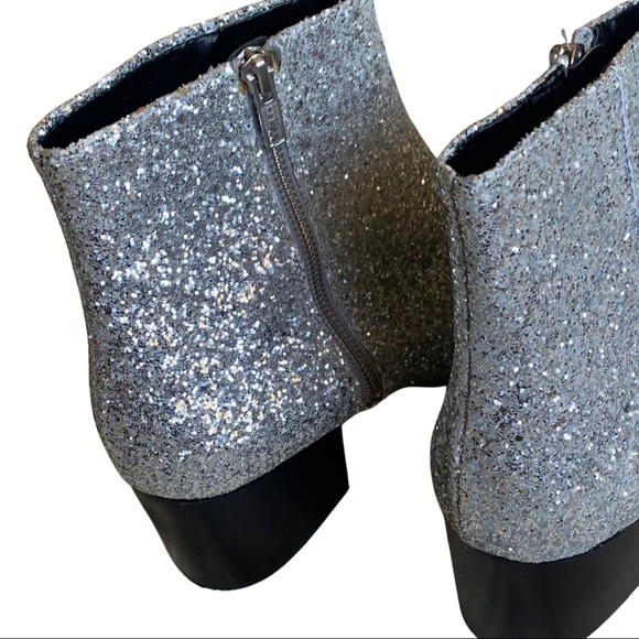 Glitter Ankle Boot with Cuban Heel - Picture 3 of 3